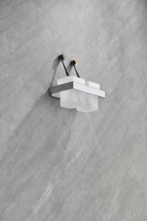 Настенный стакан двойной Grocenberg AC0022 (Хром)